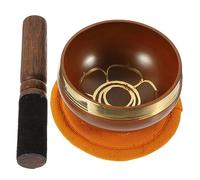 ifundom 1set Ciotola Cantante Per Meditazione Include e Cuscino Perfetta Per Relax e Pratica Spirituale Di Colore Arancione Strumento Tradizionale Per Mindfulness e Preghiera