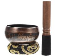 ifundom 1set Ciotola Tibetana Per Meditazione Completo Con Martello e Base Per Yoga e Relaxation Di Suono Rigenerante Per Spiritualità e Decorazione Domestica