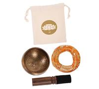 ifundom 1set Ciotola Tibetana Per Meditazione Con Bastoncino e Cuscino Accessorio Decorativo Per Pratiche Di Buddhismo e Mindfulness Compatte Per Portabilità e Relax