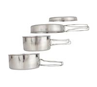 ifundom 1Set da Inossidabile Leggeri e Portatili per Picnic e Escursioni Kit Completo con Pentola Padella Piatti e Tazze per Attività