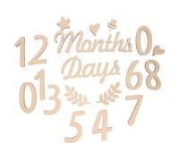 ifundom 1set Targhette Mensili Legno Per Numeri Di Per Foto Decorazione Compleanno e Prime Fasi Di Crescita Realizzate Legno Di Alta Qualità e Sicure Per Riutilizzabili e Durevoli