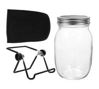 ifundom 1sets Supporti per Barattoli per Germinazione Barattoli di Bocca Larga per Germogli di Semi con Coperchio in Acciaio Inossidabile e Supporto Borsa Ombreggiante per Coltivazione di