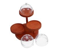 ifundom 2 Impostati Mini Espositori per Dolci da Bambole con Ripiani e Copertura Trasparente Stand Multistrato per Frutta Snack e Dessert in Miniatura Accessori Realistici per Cucina e