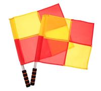 ifundom 2 Pezzi Bandiera Di Comando Guardalinee Calcio Bandiere Arbitro Segnale Di Grandi Dimensioni Mano Blu Arbitri Margine Pece Bandiera Del Campo Acciaio Inossidabile