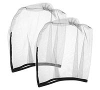 ifundom 2 Pezzi Cappuccio per Trucco Nero 2 Pezzi, Protezione Monouso per Chioma, Copricapo Traspirante per Addio al Nubilato, Eventi Nuziali e Abiti in Boutique