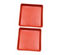 ifundom 2 Pezzi di Vassoio in Resina E Plastica per Supporto di Contenitori Supporto Quadrato Decorativo per Esterni Vassoi per Fioriere Vassoi Decorativi per Interni Sottovasi Vasi