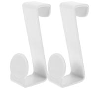 ifundom 2 Pezzi Gancio a Z per Tavoletta Wc Bianco in Plastica, Multiuso | Installazione senza Fori, Salvaspazio e Pratico, per Appendere Cappotti e Ombrelli Dietro la Porta