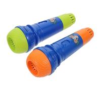 ifundom 2 pezzi Microfono Giocattolo Simulazione Musicale per Leggero e Gioco per Cantare e Allenamento al Discorso Regalo Compleanno e Feste Colore Casuale Colore Casuale