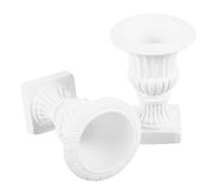 ifundom 2 Pezzi Mini Vasi da Fiori Colonna Romana in Plastica Decorativa per Casa delle Bambole, Mini Urne Fioriere Artigianali per Scenari Matrimoni e Miniature di Giardinaggio
