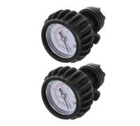 ifundom 2 Pezzi Misuratore di Pressione Aria per Kayak e Gommoni, Manometro 0-30 Psi in PVC Nero Letture Chiare, Versatile e Portatile per Accessori Gonfiabili e Piccole Imbarcazioni