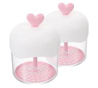 ifundom 2 Pezzi Produttore di Schiuma per Viso a Forma di Cuore Trasparente Bottiglia di Mousse Manuale per Detergente Schiumogeno Viso e Corpo Coppetta Schiuma Rapida per Pulizia