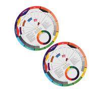 ifundom 2 Pezzi Ruota Colori in Carta per Artisti e Studenti, Guida Rapida | Strumento Portatile e Leggero, Riferimento Immediato per Mescolare Tinte, per Lezioni e Progetti Creativi
