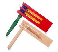 ifundom 2 Pz cricchetto in legno fare rumore nacchere educative cricchetti suono strumento musicale per feste creatore di suoni a cricchetto generatore di rumore a cricchetto di legno