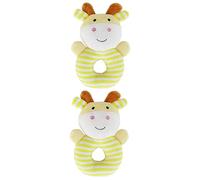 ifundom 2 Pz per neonati toys for noise voices volto giocattolo giocattoli per bambini della mano del bambino presa suonare il campanello campana a mano