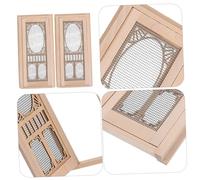 ifundom 2 Scale Fairy Furniture Accessories Realistic Wooden Fairy Doors For Decoration Compatible With Modern And Classical Dollhouses