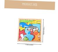 ifundom 2 Set Giocattolo Puzzle in Legno Blocchi Puzzle Di Forme Imparare i Giocattoli Apprendimento Che Fa i Primi Passi Giocattoli Puzzle Bordo Di Puzzle Animale Di Legno