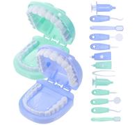 ifundom 2 Set Kit Gioco Dentista per Giocattolo Educativo per Ruolo Medico Accessori Realistici per Gioco di Finzione Regalo per Ragazzi e Ragazze
