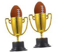 ifundom 2 Set Trofei Sportivi Plastica con Base per Personalizzazione Decorazione Premio con Design Realistico e Colori Vivaci
