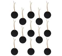 ifundom 20 Mini Etichette Rotonde per Lavagna Bifacciali con Corda Cartelli Sospesi per Buffet e Matrimoni Lavagnette Cancellabili per Etichette Cibo e Segnaposto Decorativi