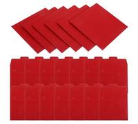 ifundom 20 Pezzi Custodia Buste per CD e Dvd in Carta Kraft Rossa | Confezione, per Archiviazione Quotidiana, Apertura Facile, Protegge i Dischi