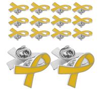 ifundom 20 Spille a Nastro Giallo per la Consapevolezza del Cancro al Seno Spille per Donne Smalto Decorativo Spilla da Risvolto in Metallo per Eventi di Sensibilizzazione e