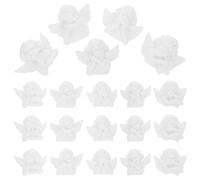 ifundom 25 Pezzi Decorazione in Resina Bianca Testa d'Angelo Miniatura per Bottiglie d'Acqua e Scatole di Fazzoletti, Accessorio Versatile per Progetti Fai-da-Te