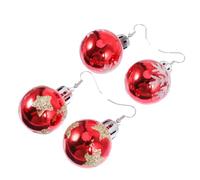 ifundom 2paia Orecchini Forma di Palla di Natale Due di Orecchini Creativi Pendenti Leggeri Design di Palla di Natale Colore Vivace per Regalo