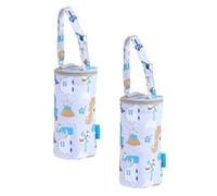 ifundom 2pezzi Borsa Termica Per Bottiglie Di Latte Portabottiglie Per Passeggino Sacchetto Isolante Per Bevande e Snack Uscita Materiale Oxford e Fodera Isolante