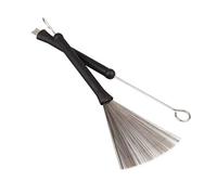 ifundom 2pezzi Cilindro in Metallo Retrattile Spazzola in Filo D'acciaio Bastoncini Per Spazzole Per Cilindri Estremità Ad Anello Materiale Resistente Impugnatura in Gomma Liscia