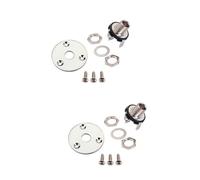 ifundom 2pezzi Connettore Jack Per Chitarra Elettrica e Basso Presa Uscita Con Piastra Di Montaggio e Viti Design Elegante Per Strumenti Musicali Argento