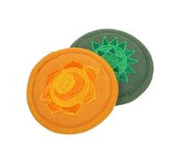 ifundom 2pezzi Cuscini Religiosi Per Ciotole Motivi Tappetini Per Meditazione Buddha Piccola Colori Verde e Arancione Accessori Decorativi Per Pratiche Buddiste
