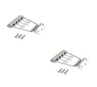 ifundom 2pezzi Plated String Adjustable Tailpiece Bridge Per Chitarra Archtop Con Viti Spaziatura Materiale Facile Installazione Per Jazz Guitar