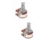 ifundom 2pezzi Potenziometro Lineare Rotante Ohm Per Chitarra Controllo Volume e Albero Doppio e Manopole Zigrinatura Compatibile Strumenti Musicali