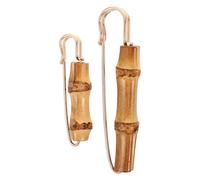 ifundom 2pezzi Spilla Antica in Bambù per Scialli e Maglioni Clip di Sicurezza Vintage per Cardigan Fermaglio Retrò Unico per Abiti e Mantello