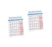 ifundom 2pezzi Tabella Chord Per Basso Elettrico Guida Pratica Per Principianti Stampa Resistente Rivestita Strumento Utile Per Insegnanti e Studenti Di Musica