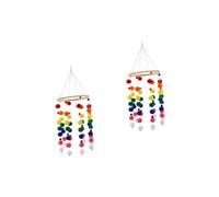 ifundom 2sets Decorazioni Fuzzy Per Cameretta Campanella Da Letto Colorata Ornamento Murale Per Stanza Dei Per Decorazioni Di Casa Accessorio Fotografico