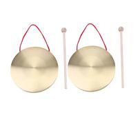 ifundom 2sets Gong Rame Mano Strumenti Musicali Per Percussioni Con Martello Per Sviluppare Ritmo Nei Per Momenti Di Divertimento Familiare
