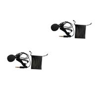 ifundom 2sets Microfono Lavalier Omnidirezionale Cavo Per Interviste Video e Insegnamento Online Materiale Tpe Pratico e Sicuro