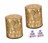 ifundom 2sets Scatola per Dadi in Pelle Pu e Materiale Robusta e Sicura da Usare Design Anti-imbroglio Resistente alla Rottura Tazza per Dadi Agitabili Design Antiscivolo per Gioco e Intra