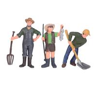 ifundom 3 Pezzi Figurine Lavoratori Agricoli in Plastica Ecologica Modelli Realistici di Braccianti per Decorazioni Paesaggistiche e Gioco Educativo