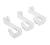 ifundom 3 Pezzi Gancio per Sedile Wc Z in Plastica Bianca senza Foratura | Design Riposizionabile e Salvaspazio, per Porte e Borse, Adatto a Studenti e Affittuari Stile Casuale