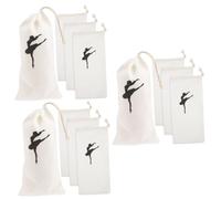 ifundom 3 Set Borsa Di Stoccaggio Delle Scarpe Da Ballo Sacchi Stringa Accessori Per La Danza Borse Rastrelliera Scarpe Borsa Per Scarpe A Punta Borse Per Ballerine Tela 4 Pezzi * 3