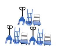 ifundom 3 Set Di Macchinina in Miniatura Carrello Elevatore in Miniatura Piccolo Giocattolo Carrello Con Piattaforma in Miniatura Mini Giocattolo Carrello Elevatore Blu Plastica