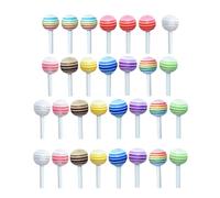 ifundom 30 Pezzi Mini Lecca-lecca Colorati in Plastica per Decorazioni Casa delle Bambole, Giocattoli per Colori Vivaci e Forme Realistiche, Accessori per Mini Pan di Colore Casuale