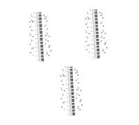 ifundom 3fogli Adesivo Murale Decorativo Tema Pianoforte Per Misurazione Dei Rimovibile e Riutilizzabile Per Decorare Stanze Muri Mobili e Scuole Design Accattivante Per Crescita e