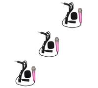 ifundom 3pezzi Microfono Mini Senza Fili Per k Song Compatibile Con Smartphone e Pc Colore Rosa Leggero e Portatile Per Registrazioni e Chat Online