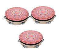 ifundom 3pezzi Tamburello Legno e Inossidabile Strumento Musicale Per Danze e Spettacoli Per Eventi e Collaborazioni Musicali