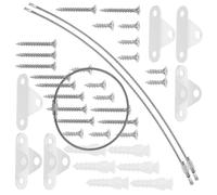 ifundom 3set Di Ancoraggi Per Mobili in Metallo e Laminato Freddo Cinghie Di Sicurezza Per Mobili Set Di Fissaggio Antiribaltamento Per Librerie Armadi e Tolette