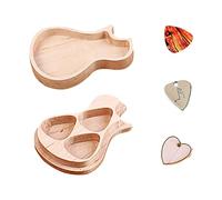 ifundom 3sets Porta Plettri Chitarra Legno Con Plettri Inclusi Scatola Per Accessori Chitarra Design Elegante e Naturale Durabilità Garantita Per Musicisti e Amanti Della Musica
