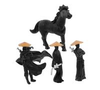 ifundom 4 Miniature Action Figures per Decorazione da Ufficio e Casa Figurine Plastiche Lifelike per Miniature Scrivania per Bonsai e Mini